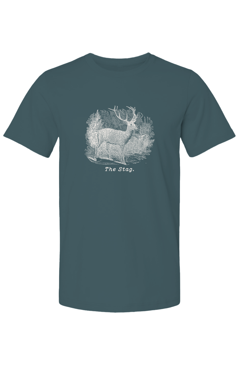 The Stag Summer T Shirt - Cream Etching V2