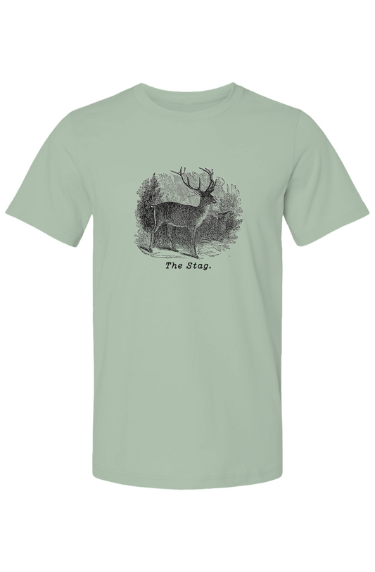 The Stag Summer T Shirt - Black Etching V2