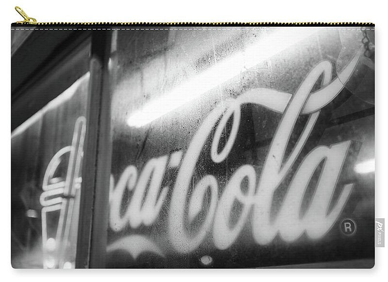 Neon Coca-Cola Sign on Window - Zip Pouch
