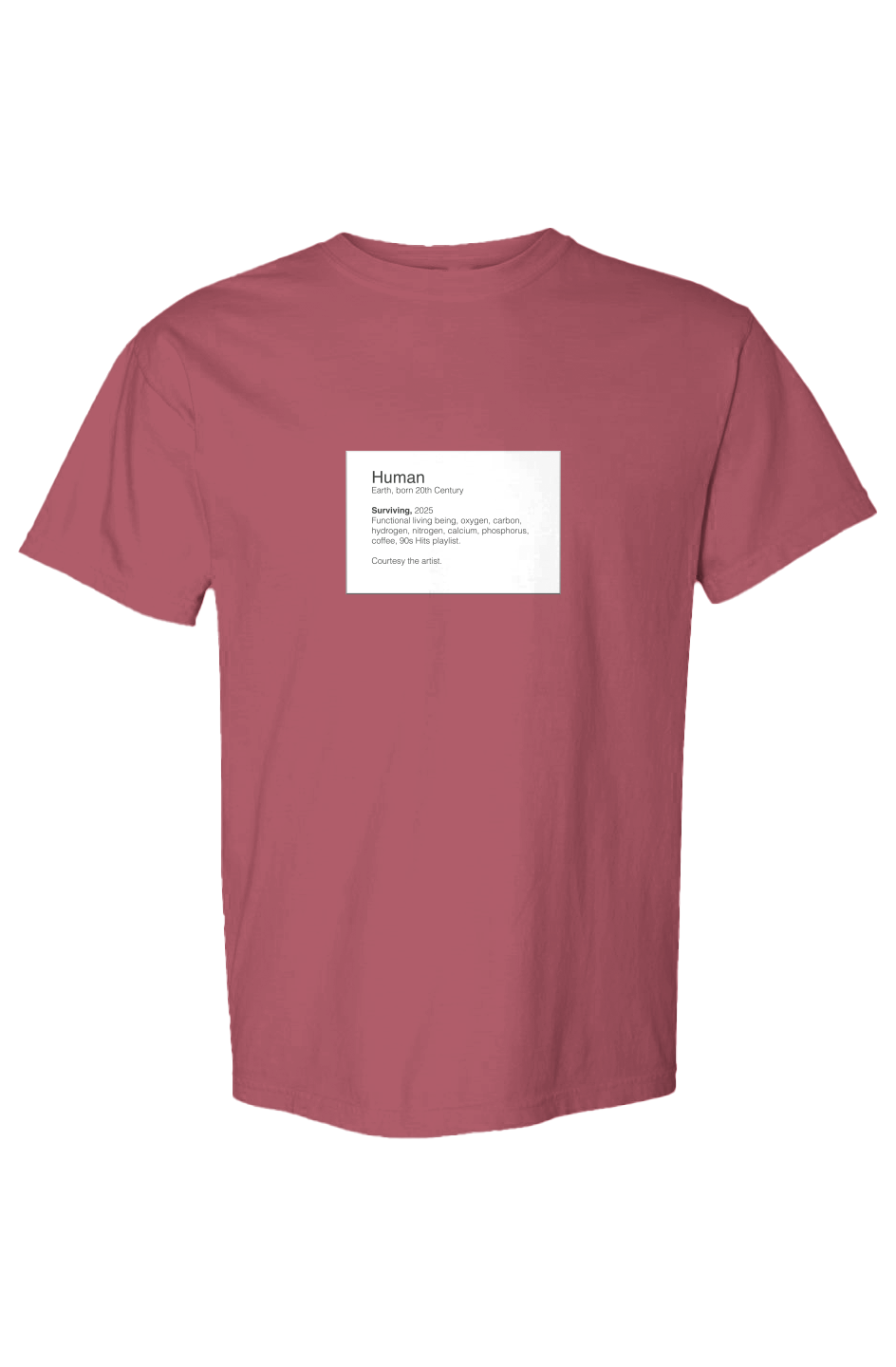 Surviving, 2026 Museum Label Solid T-shirt