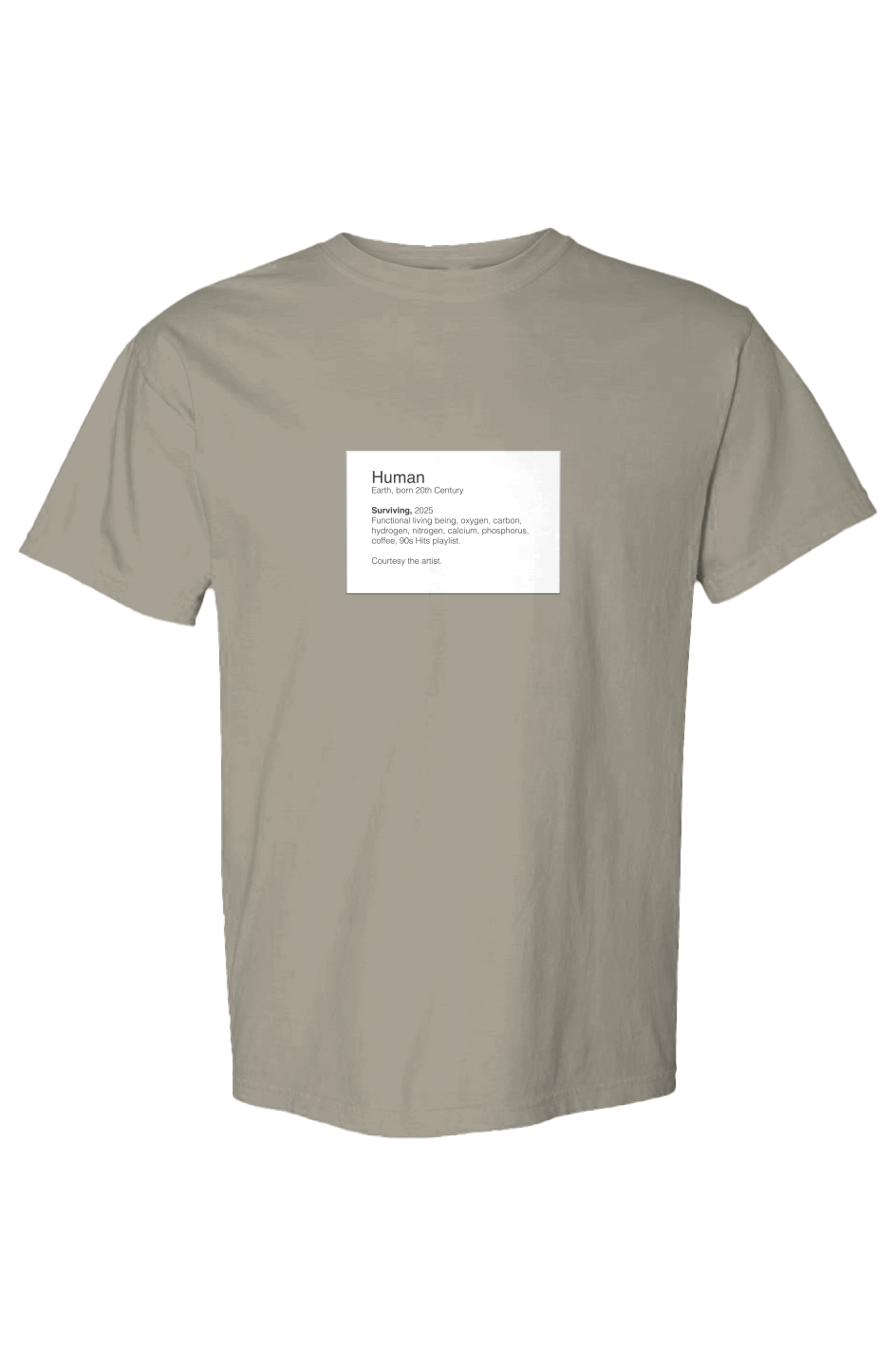 Surviving, 2026 Museum Label Solid T-shirt