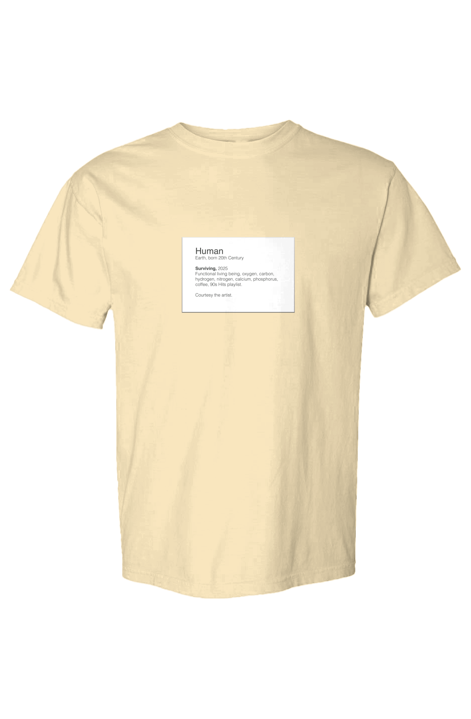 Surviving, 2026 Museum Label Solid T-shirt