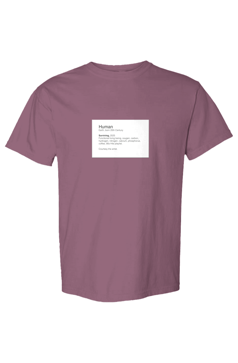 Surviving, 2026 Museum Label Solid T-shirt