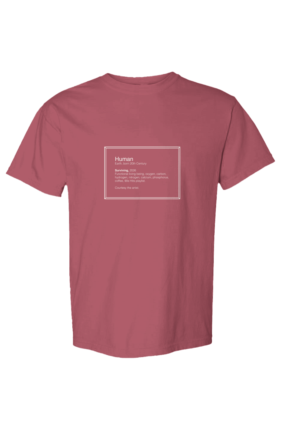 Surviving, 2026 Museum Label Cream Outline T-shirt