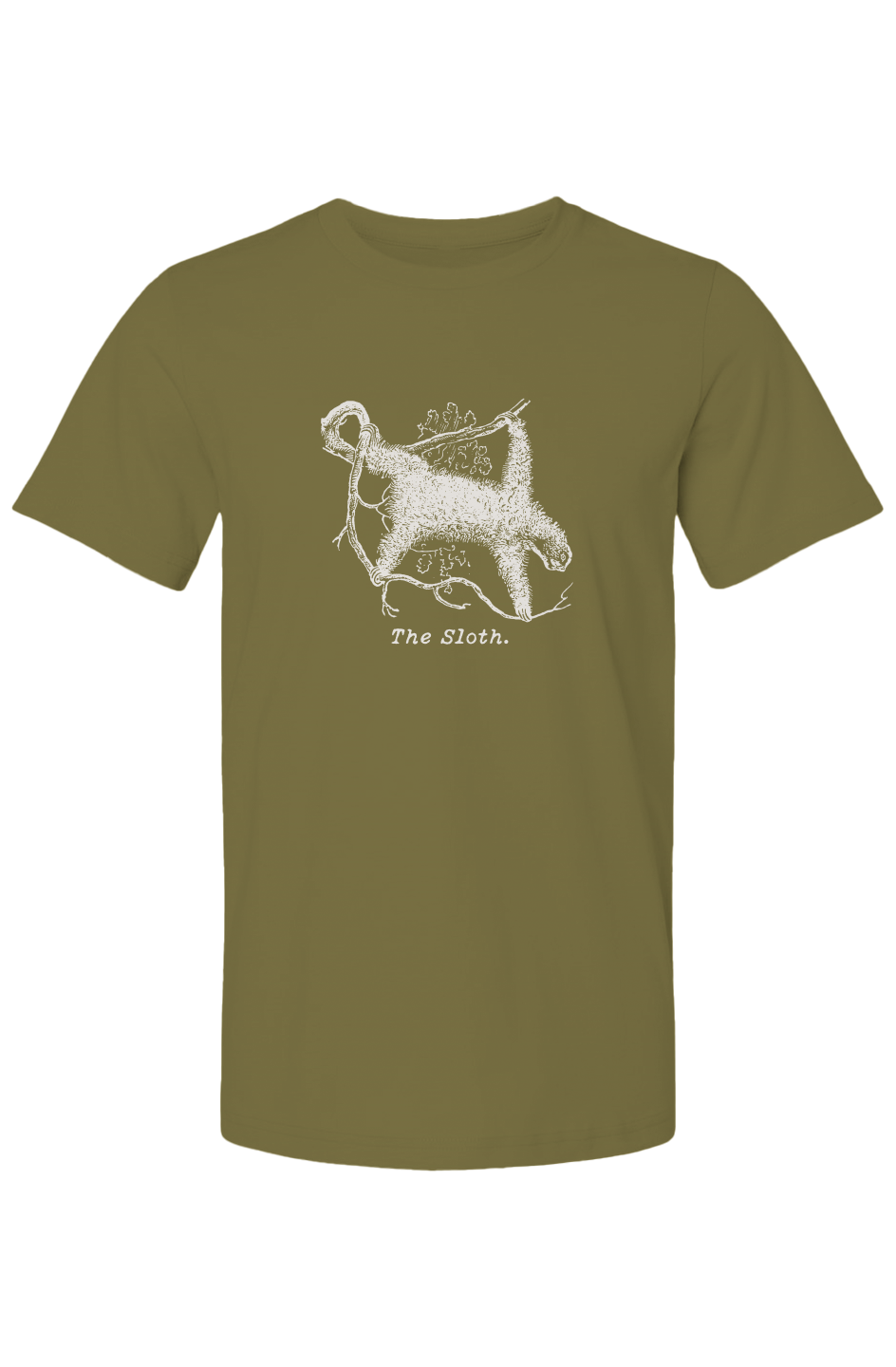Sloth Cream Etching T Shirt