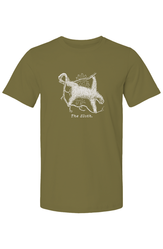 Sloth Cream Etching T Shirt