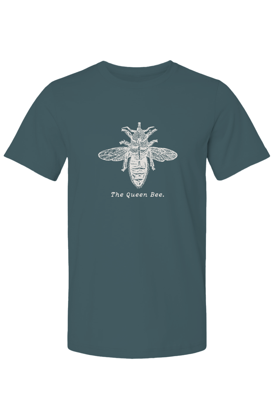 The Queen Bee Summer T Shirt - Dark + Cream Etching