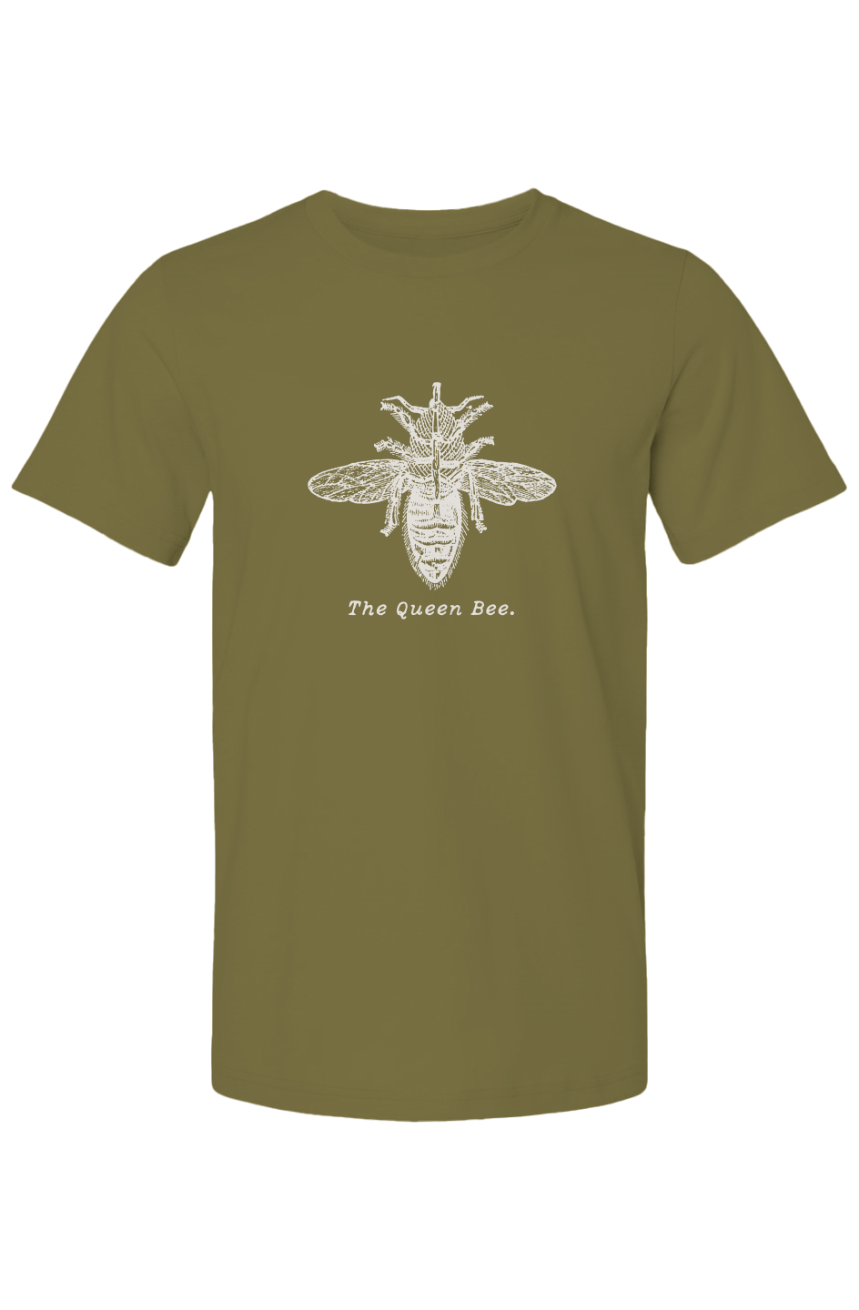The Queen Bee Summer T Shirt - Dark + Cream Etching