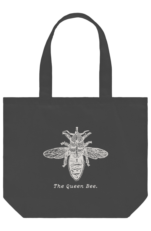 Queen Bee Black Shoulder Tote
