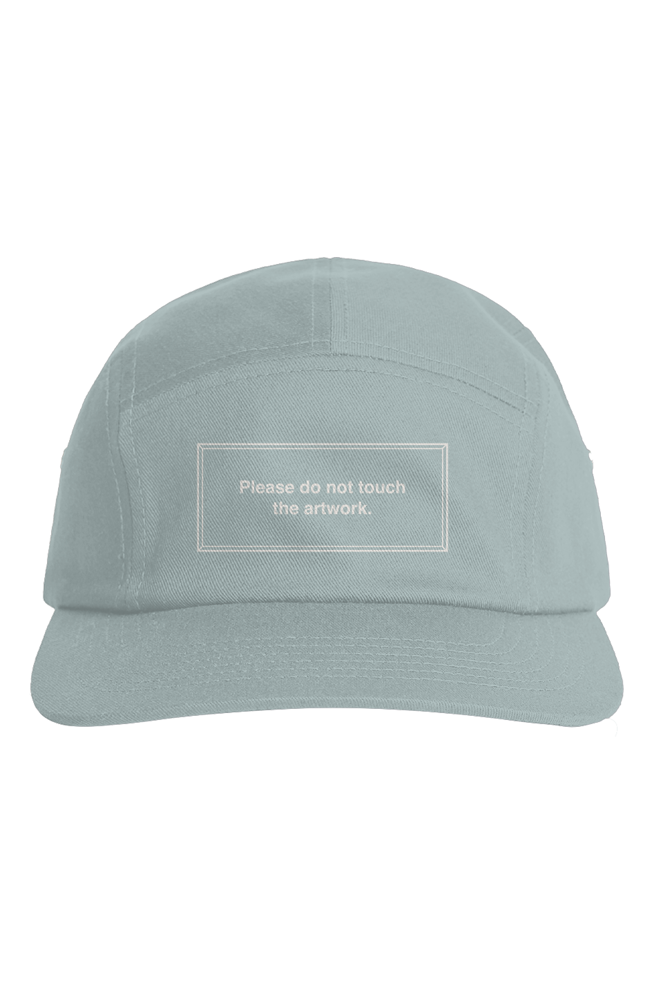 "Please Do Not Touch" Cream Outline Five Panel Cap
