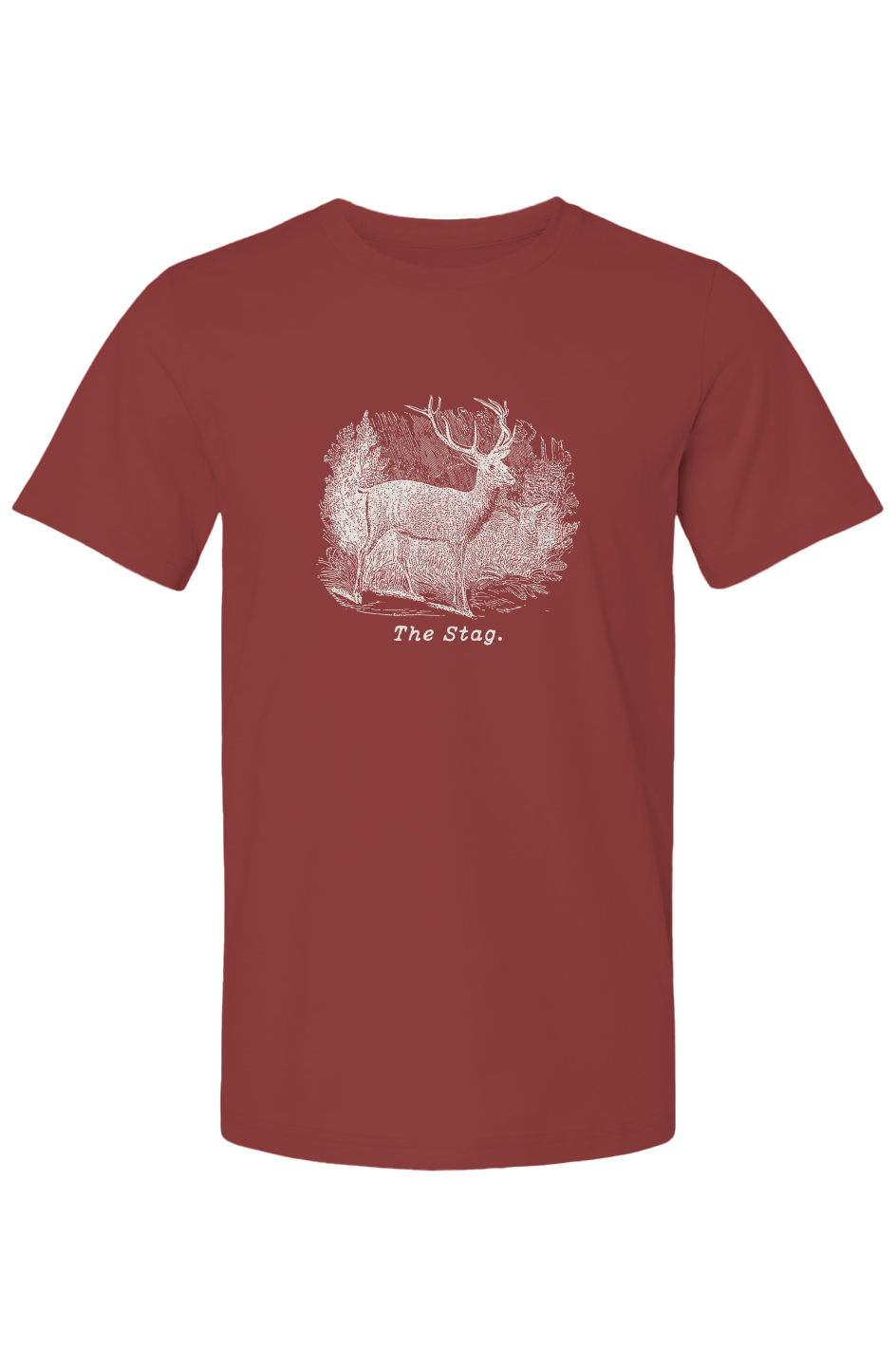 The Stag Summer T Shirt - Cream Etching V2