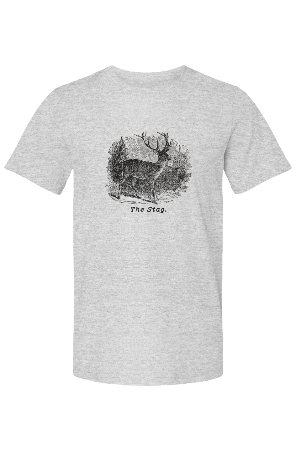The Stag Summer T Shirt - Black Etching V2
