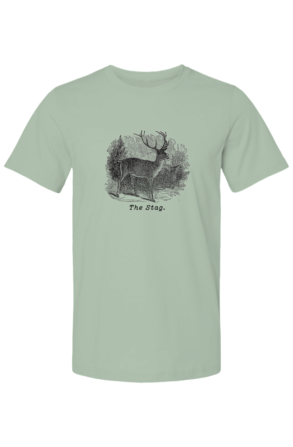 The Stag Summer T Shirt - Black Etching V2