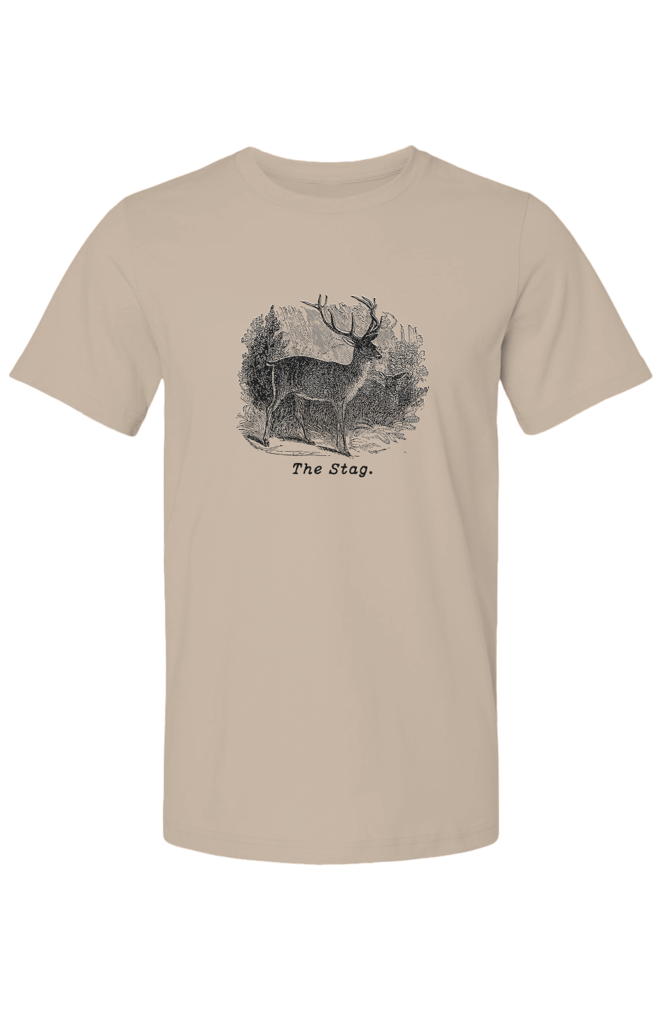 The Stag Summer T Shirt - Black Etching V2