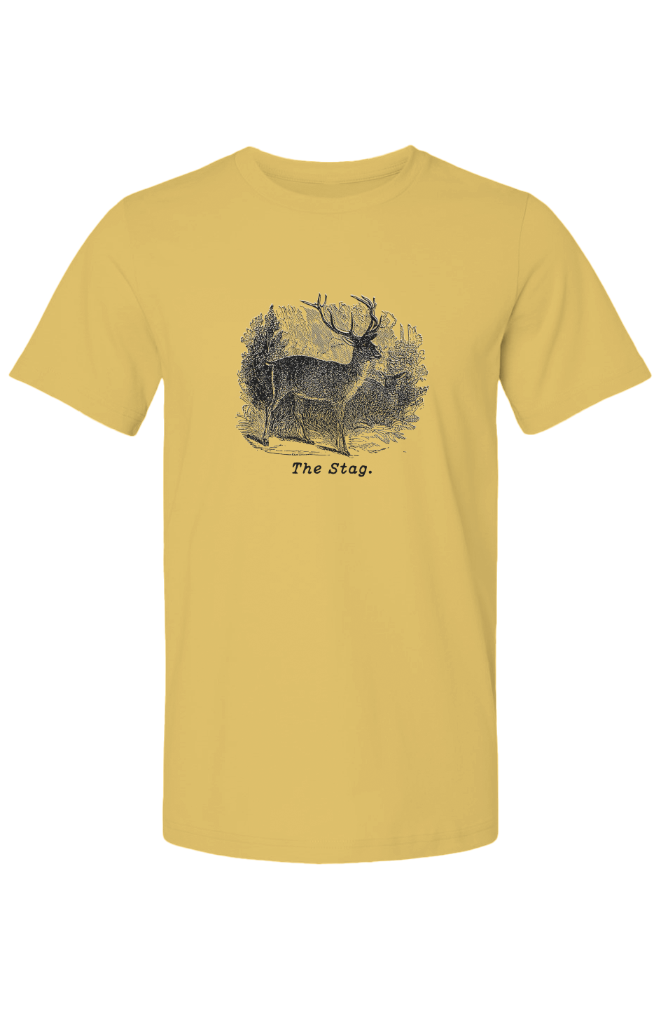 The Stag Summer T Shirt - Black Etching V2