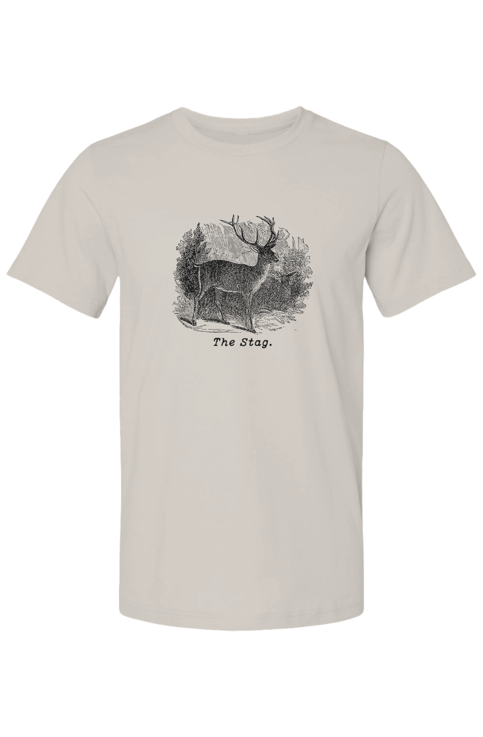 The Stag Summer T Shirt - Black Etching V2