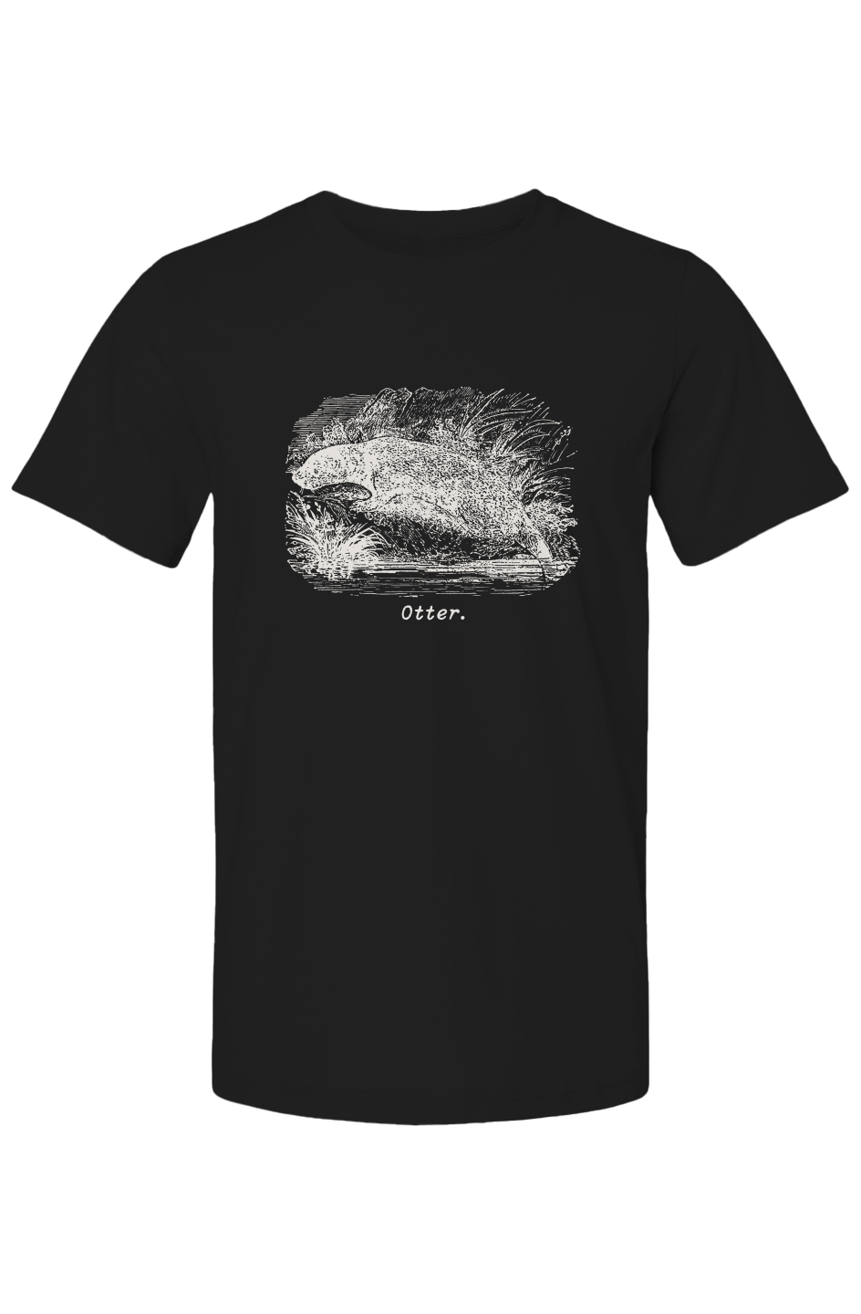 Otter Summer T Shirt - Cream Etching