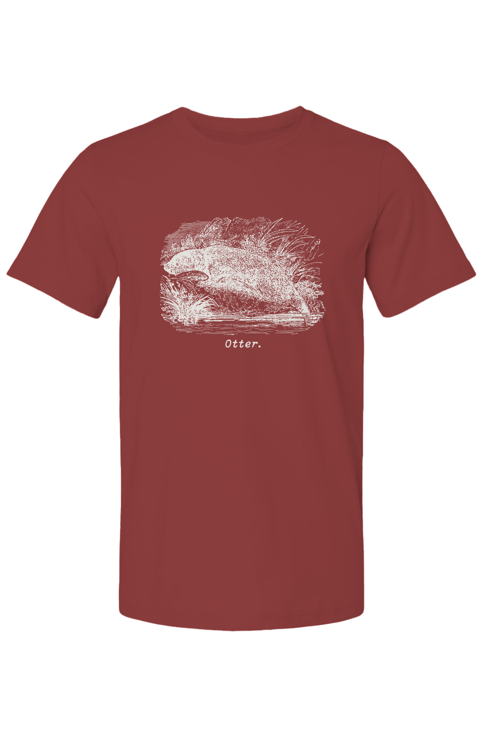 Otter Summer T Shirt - Cream Etching