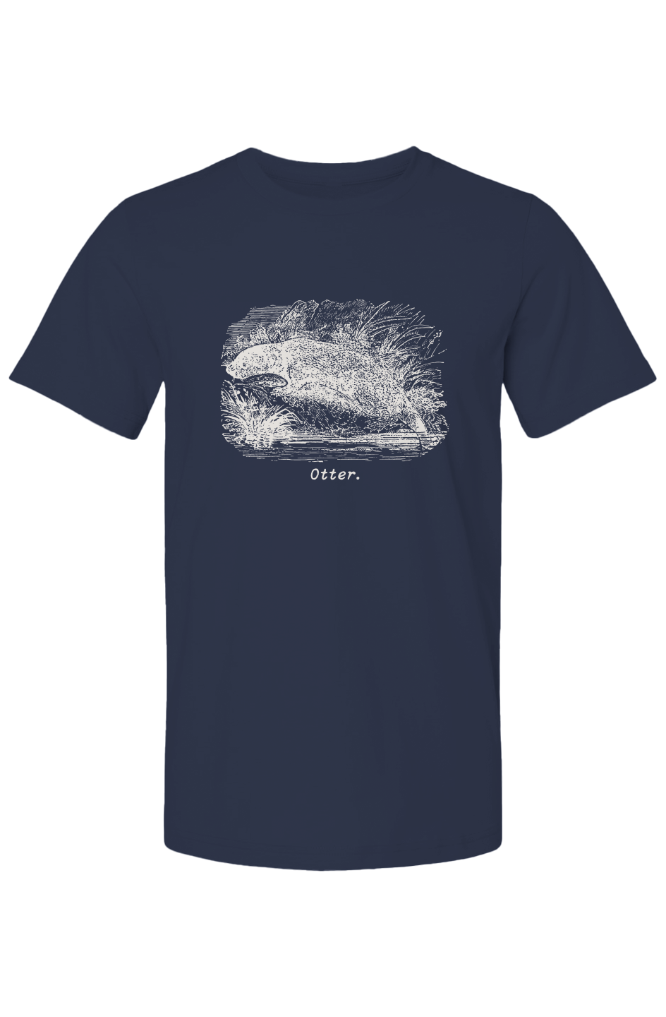 Otter Summer T Shirt - Cream Etching