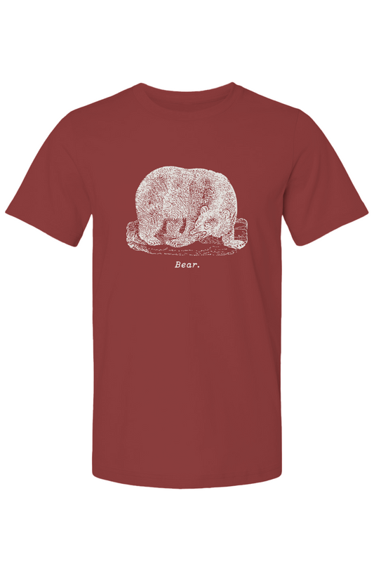 Bear Summer T Shirt - Cream Etching V2
