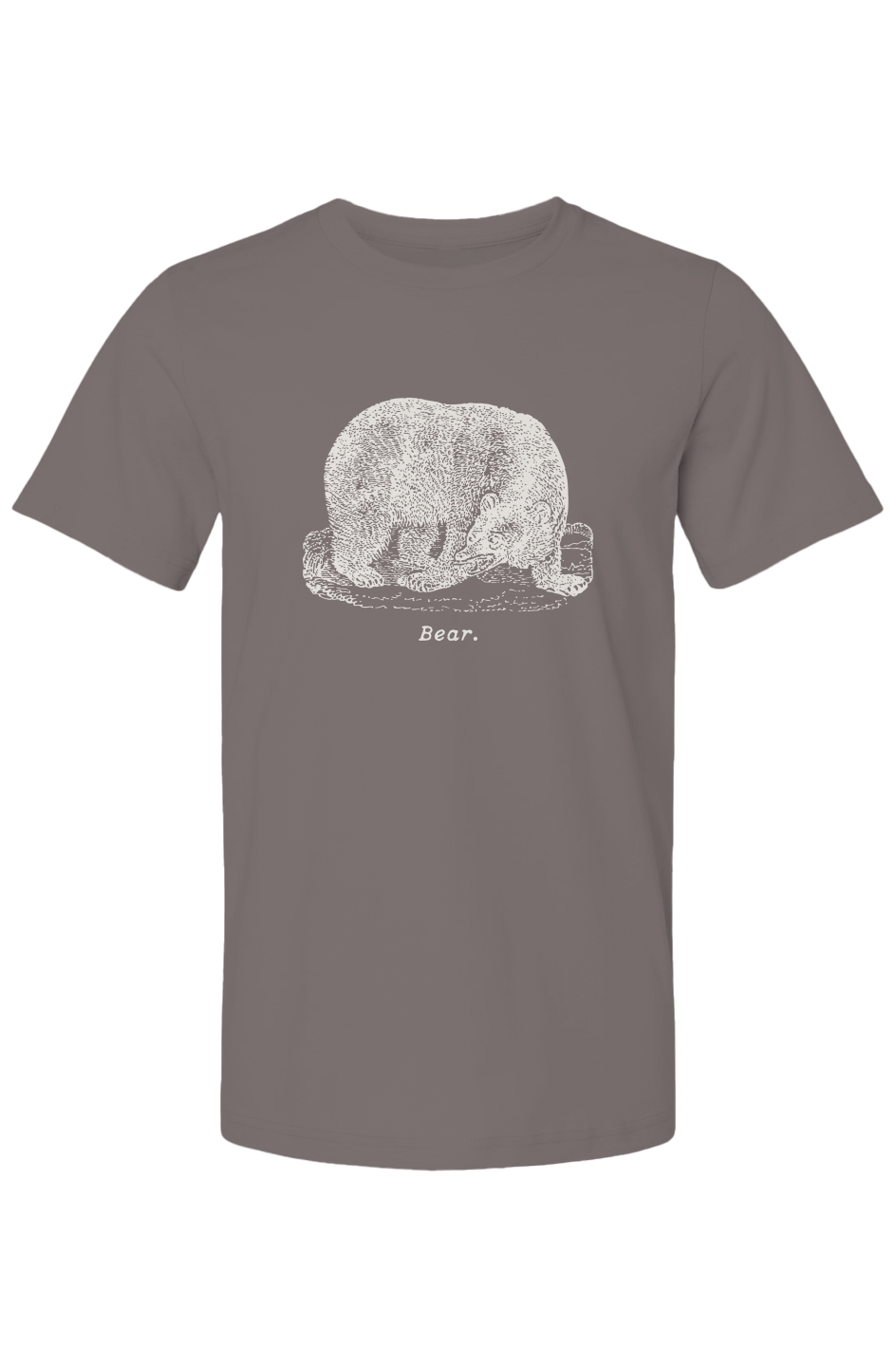 Bear Summer T Shirt - Cream Etching V2