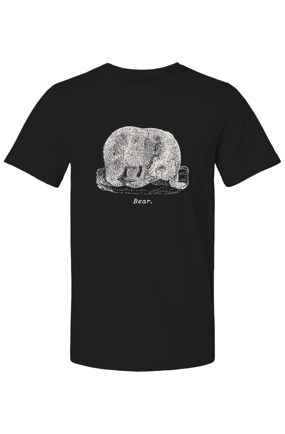 Bear Summer T Shirt - Cream Etching V2