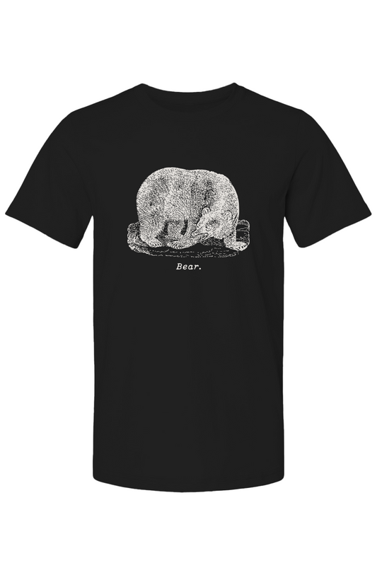Bear Summer T Shirt - Cream Etching V2