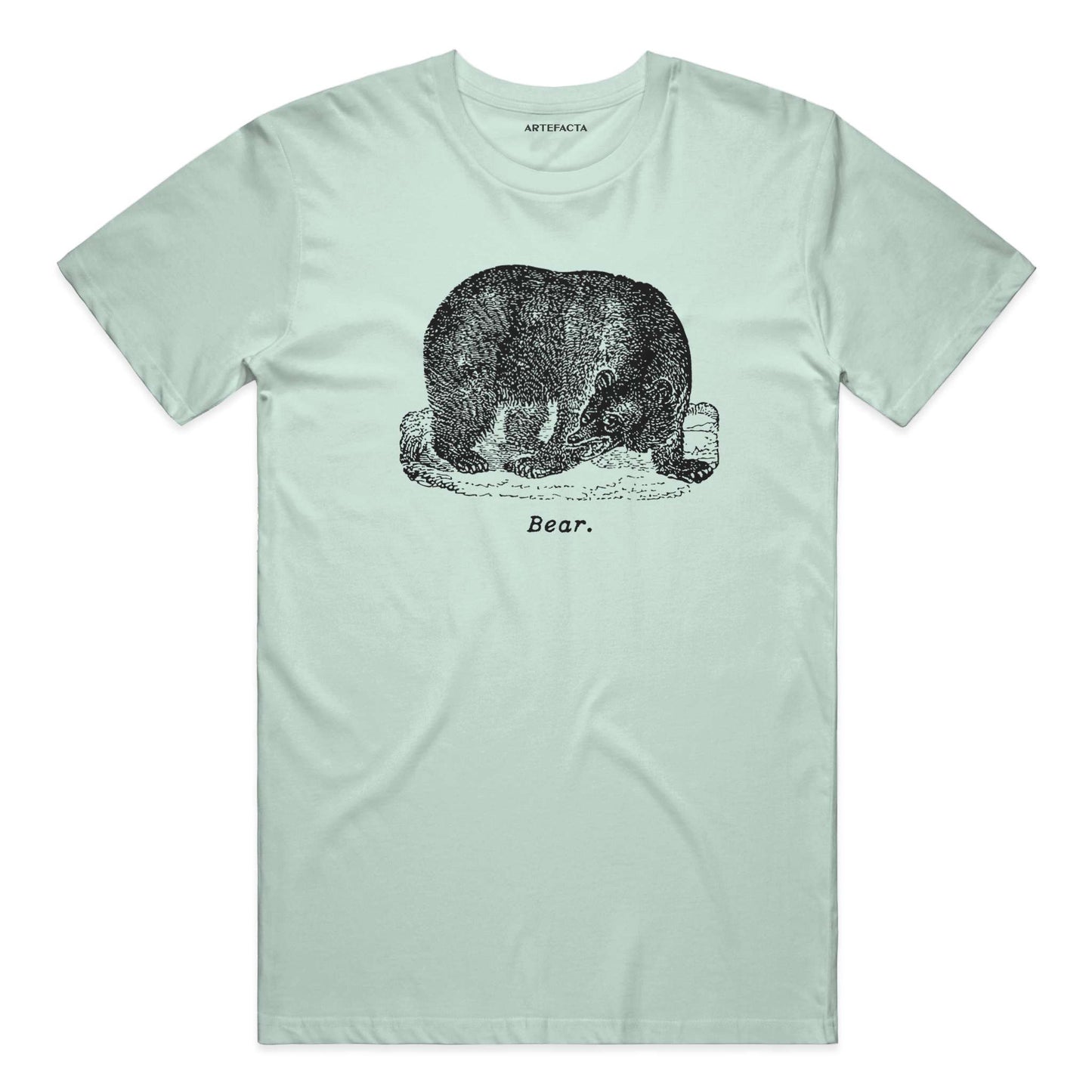 Bear Summer T Shirt - Black Etching V2