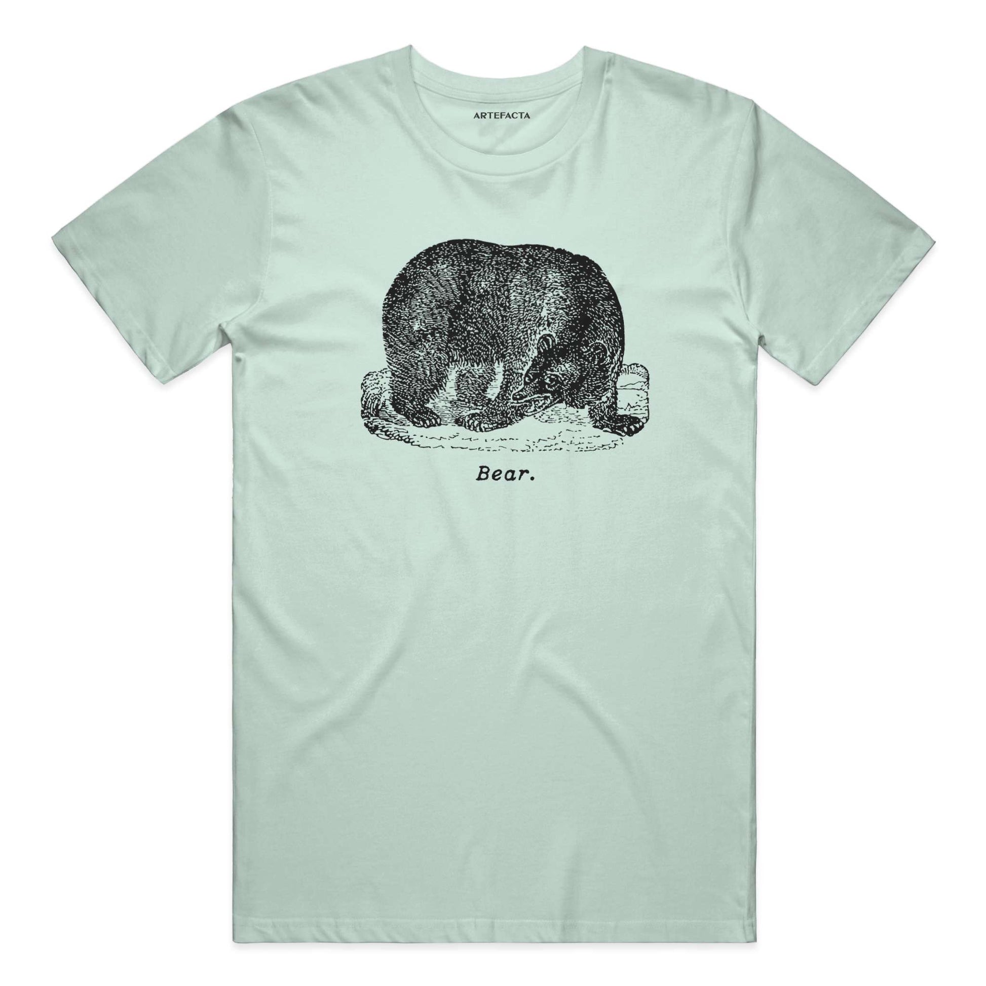 Bear Summer T Shirt - Black Etching V2