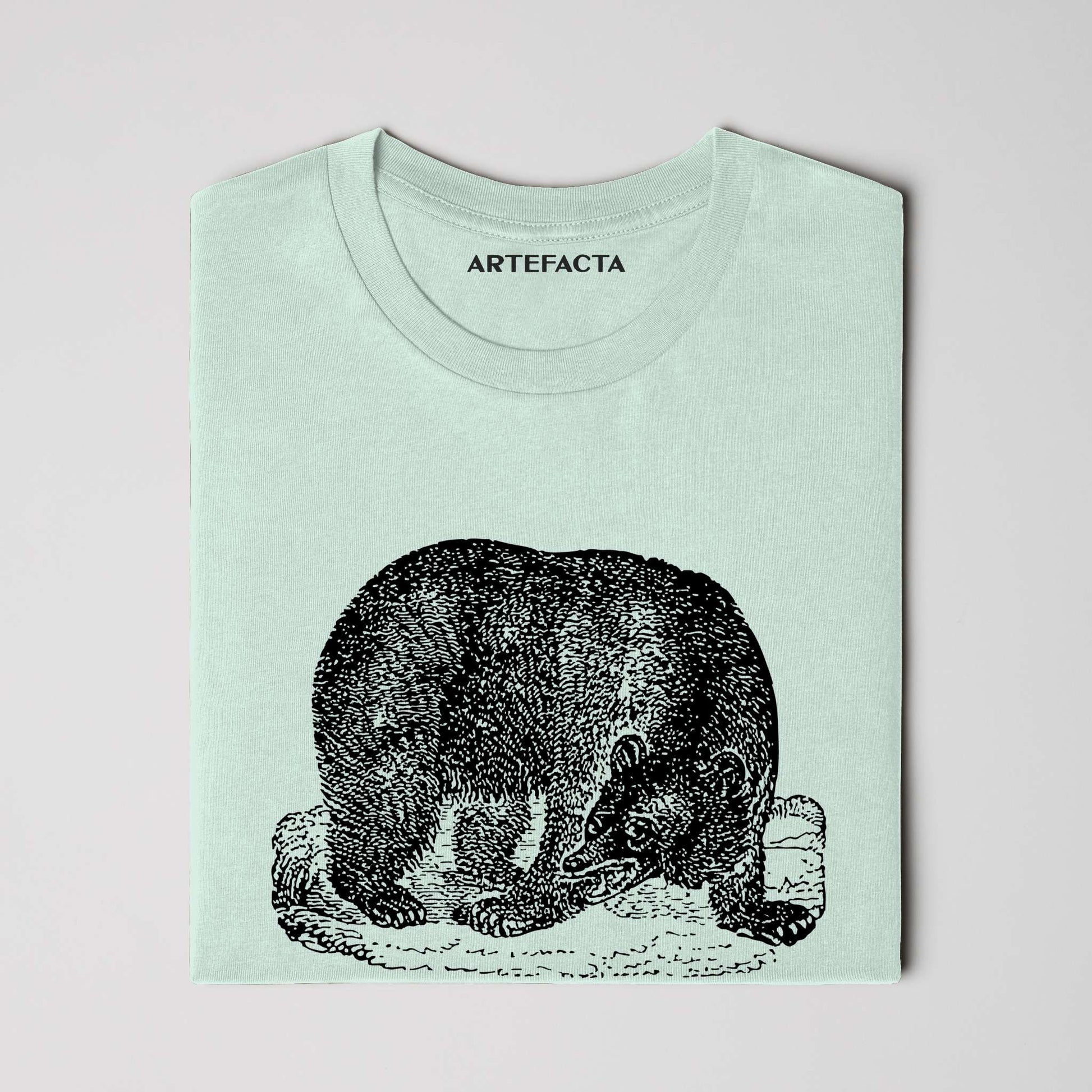 Bear Summer T Shirt - Black Etching V2