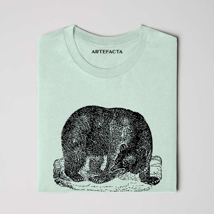 Bear Summer T Shirt - Black Etching V2