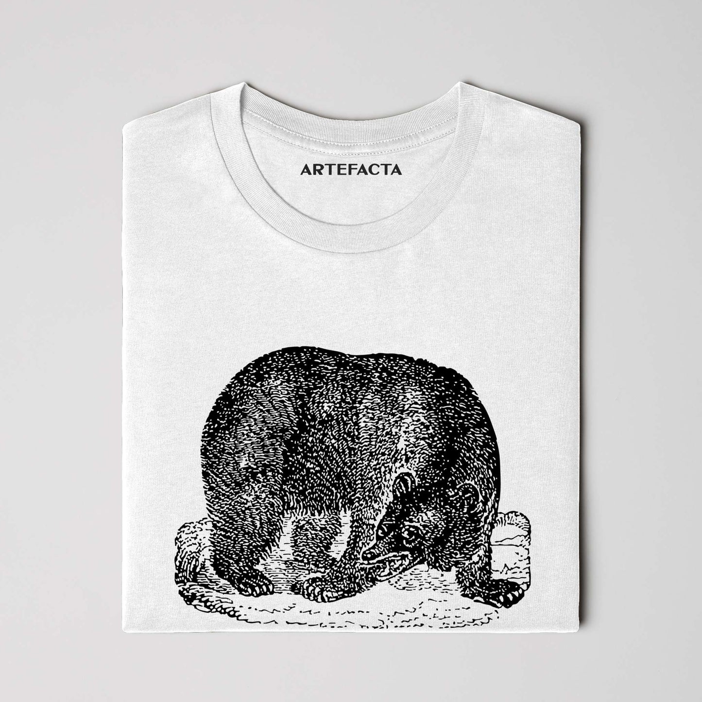 Bear Summer T Shirt - Black Etching V2