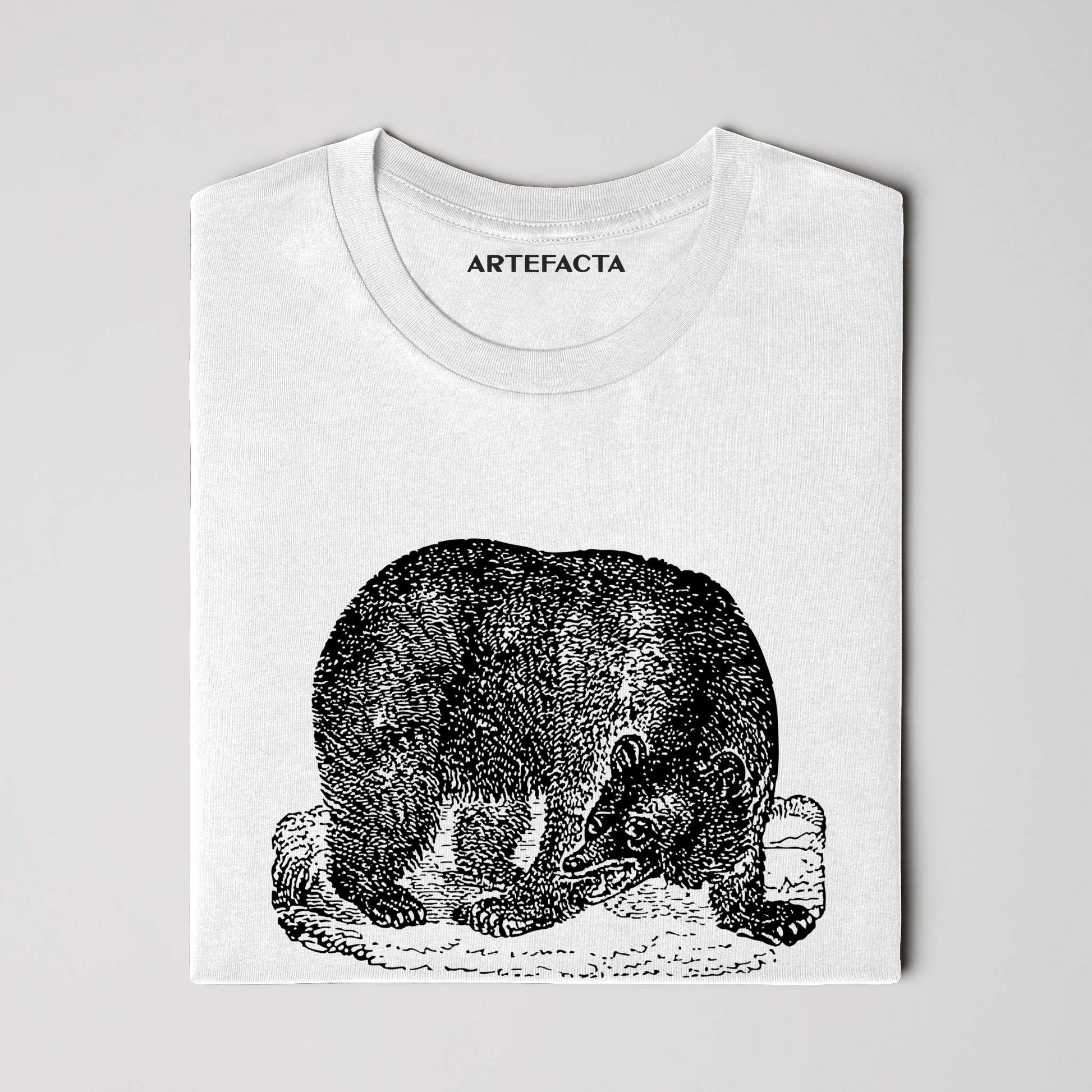 Bear Summer T Shirt - Black Etching V2