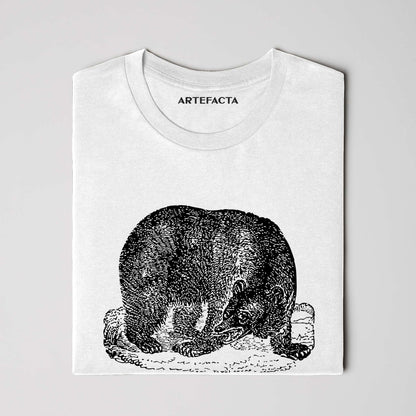 Bear Summer T Shirt - Black Etching V2