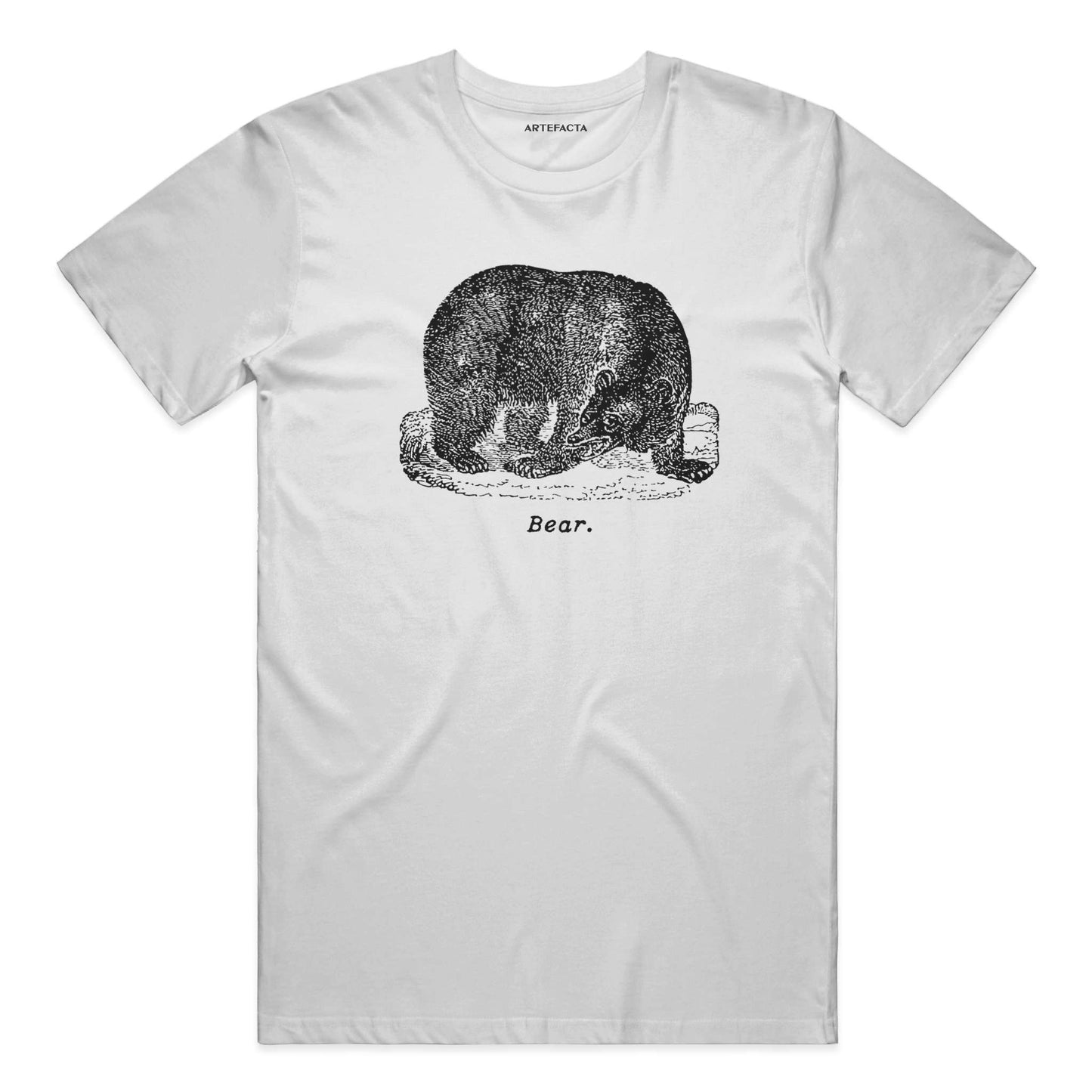Bear Summer T Shirt - Black Etching V2