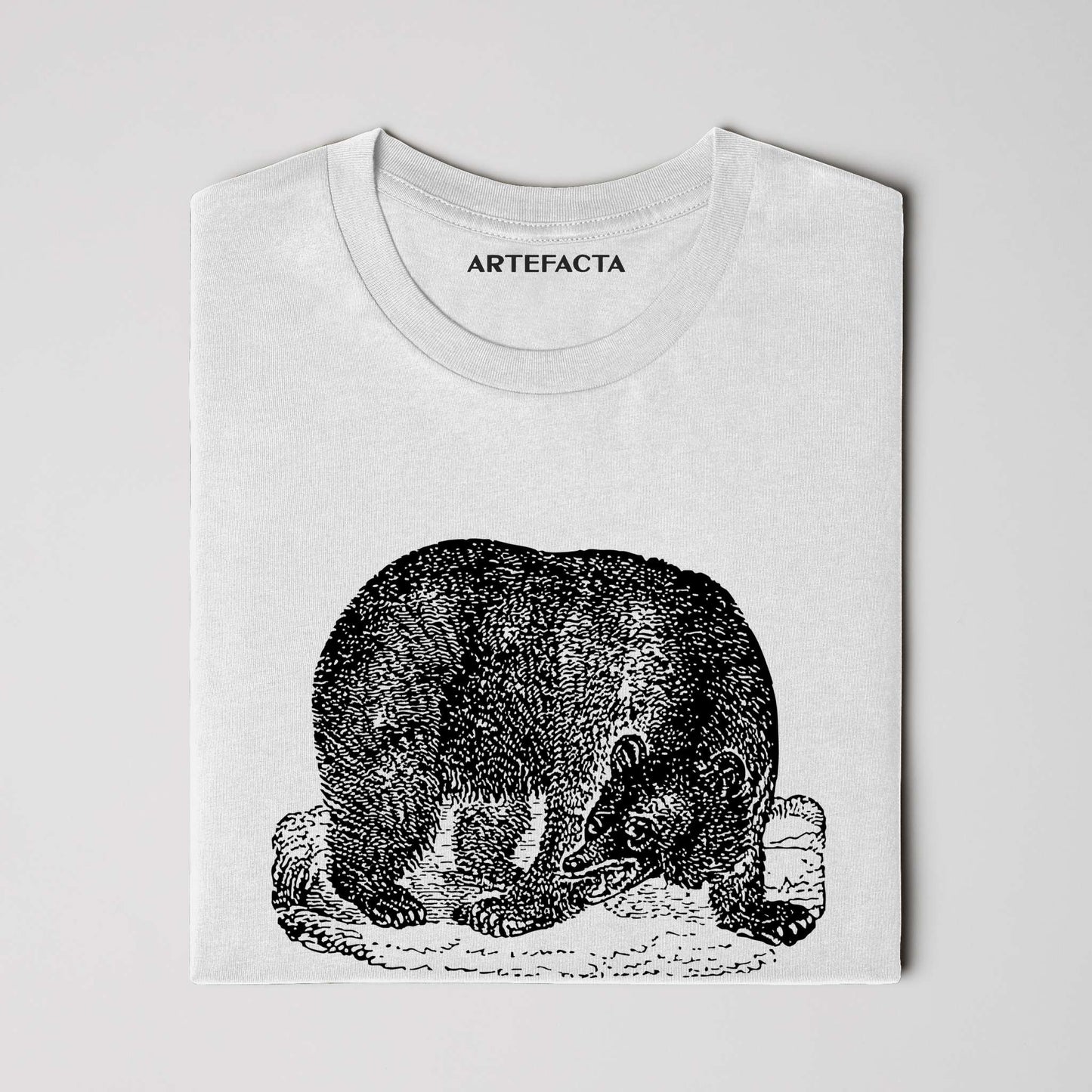 Bear Summer T Shirt - Black Etching V2