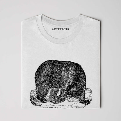 Bear Summer T Shirt - Black Etching V2