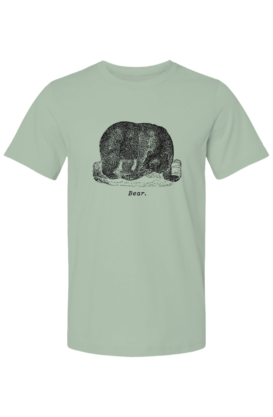 Bear Summer T Shirt - Black Etching V2
