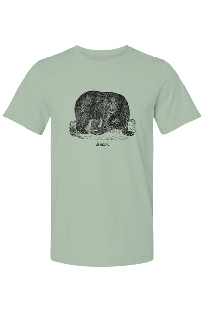 Bear Summer T Shirt - Black Etching V2
