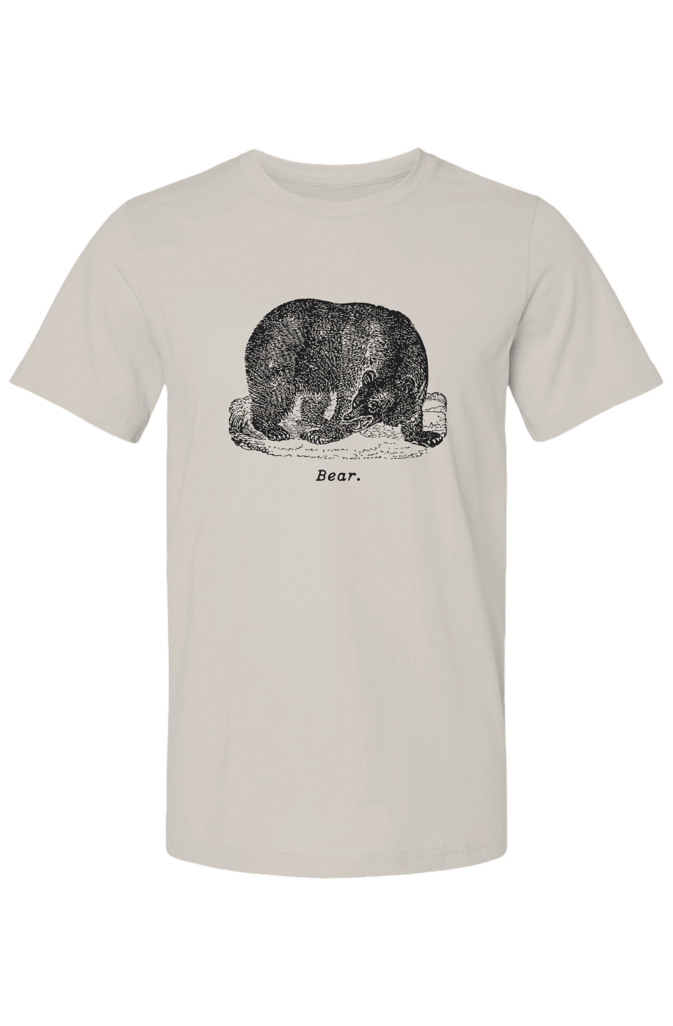 Bear Summer T Shirt - Black Etching V2