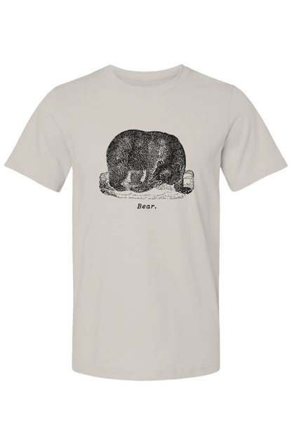 Bear Summer T Shirt - Black Etching V2