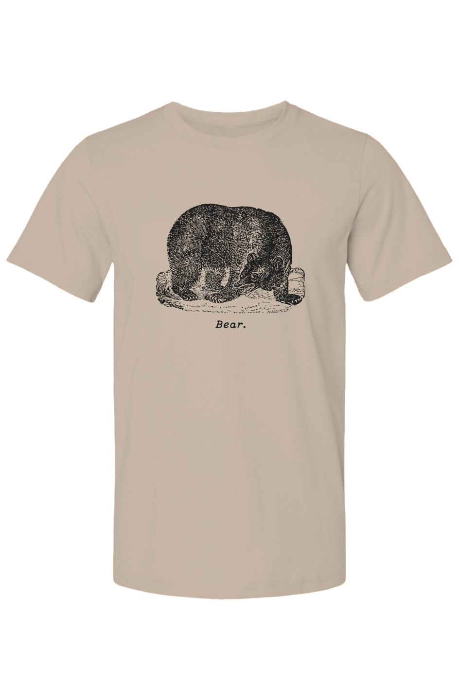 Bear Summer T Shirt - Black Etching V2