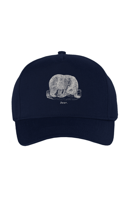 Bear Twill Cap - Cream Etching