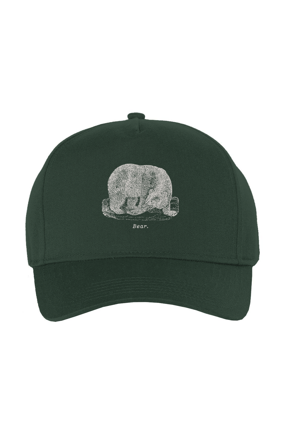 Bear Twill Cap - Cream Etching