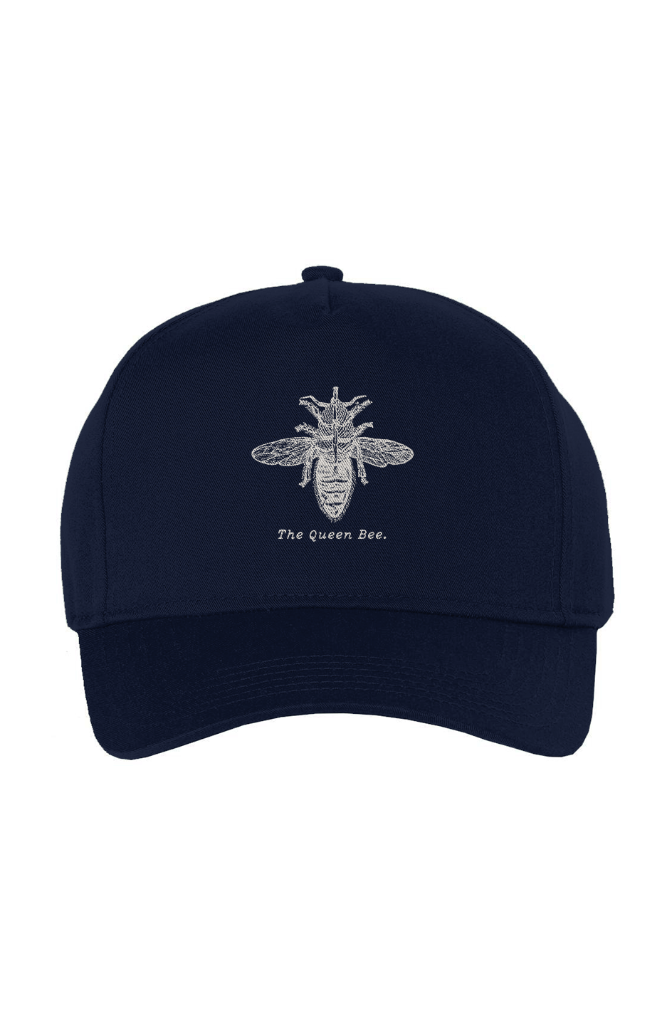 The Queen Bee Twill Cap - Cream Etching