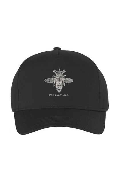 The Queen Bee Twill Cap - Cream Etching