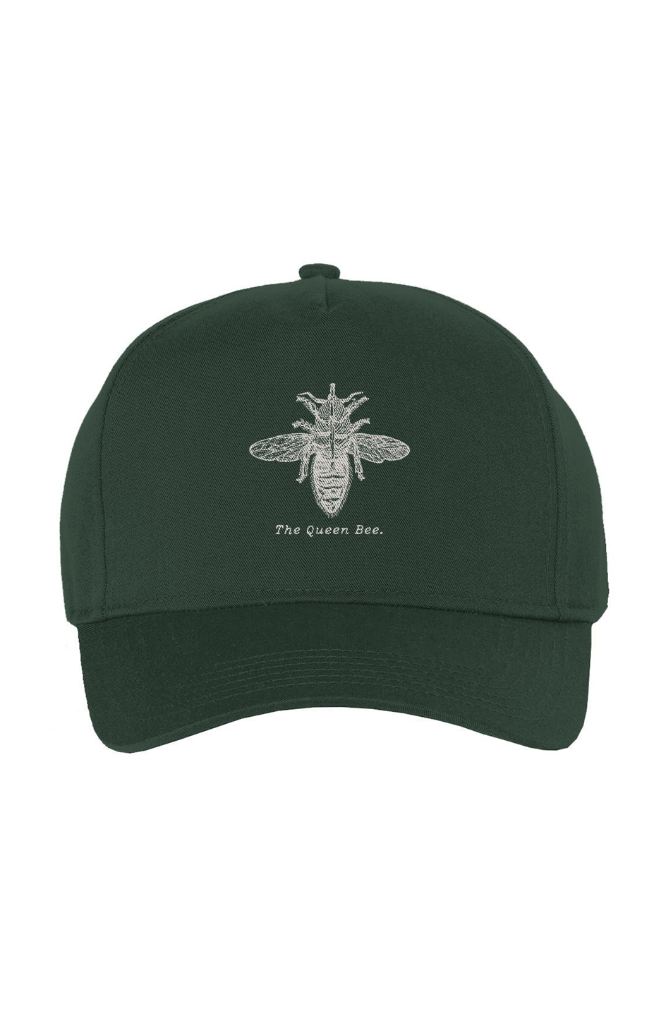 The Queen Bee Twill Cap - Cream Etching