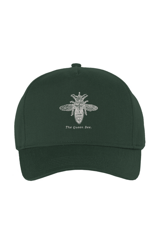 The Queen Bee Twill Cap - Cream Etching
