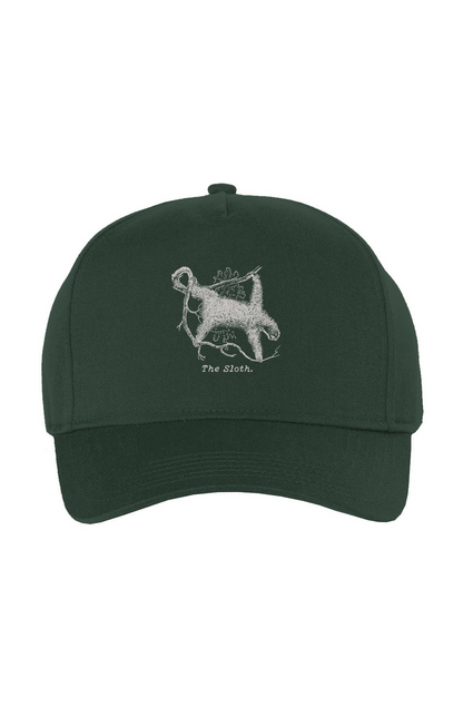 The Sloth Twill Cap - Cream Etching