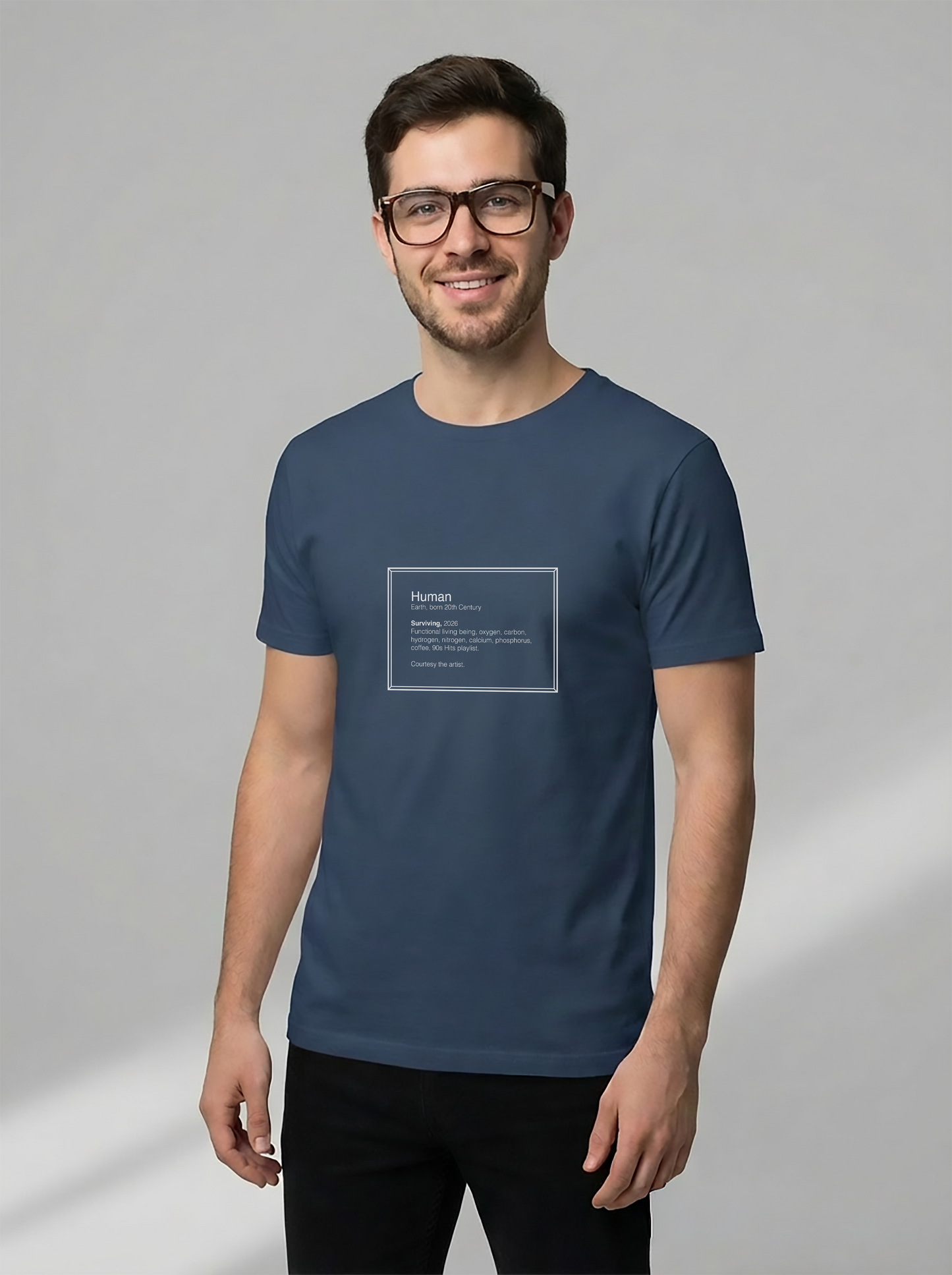 Surviving, 2026 Museum Label Cream Outline T-shirt